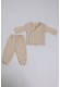 Bebek Kimono Takım %100 Pamuk İki Katlı Müslin Kumaş - Bej